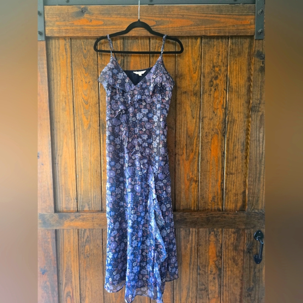 Women's Lucky Brand Maxi Dress Ruffled Sz M